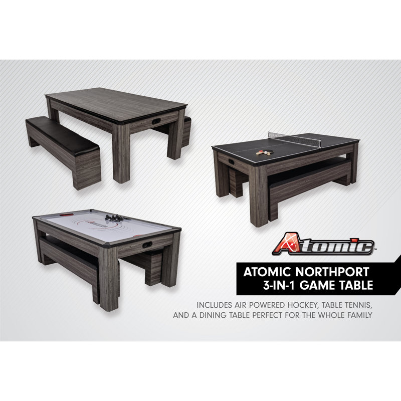 American Legend Hampton 7' 3 in 1 Air Hockey, Dining, and Table Tennis